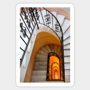 Spiral Marble Staircase Sticker